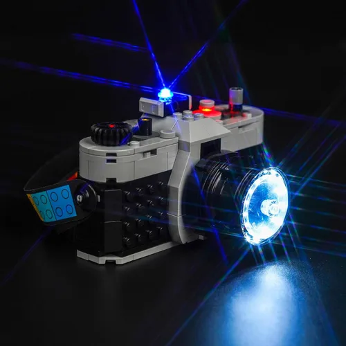 Miniatura 2 de VONADO Kit de luz LED compatible con LEGO Retro Camera 31147 Creator, accesorios de juego de iluminación creativa