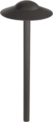 WAC Iluminación de paisaje, toldo LED de 12 V para camino y área con tapa redonda de 6.5 pulgadas, 2700 K, LED cálido incorporado en bronce