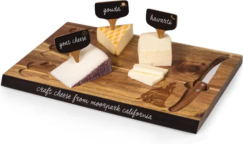 Miniatura 2 de PICNIC TIME Disney Cenicienta Delio - Juego de cuchillos para queso, tabla de servir charcutería con marcadores de queso, pizarra de tiza, área