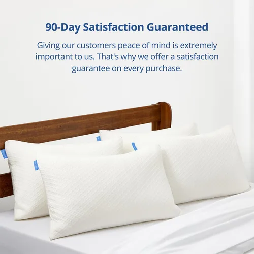 Miniatura 8 de Cosy House Collection Almohada de espuma viscoelástica triturada de lujo con rayón derivado del bambú - Relleno ajustable y extraíble - Funda fresca