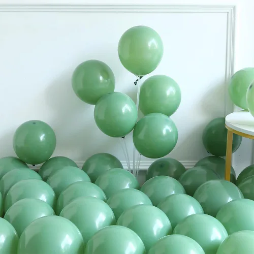 Miniatura 5 de Kit de guirnalda de arco de globos verdes y dorados, 129 unidades, verde esmeralda oscuro, verde salvia, globos dorados metálicos para cumpleaños