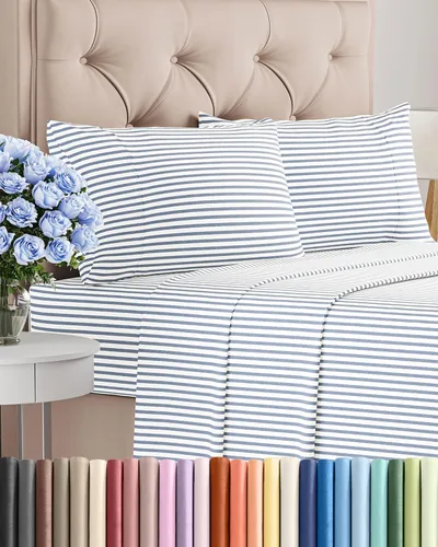Miniatura 150 de Juego de sábanas Queen de 6 piezas, sábanas tamaño Queen, ropa de cama suave de lujo de hotel, refrescante, cómoda y transpirable, 1 encimera, 1 26
