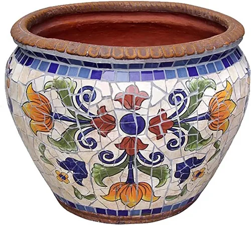 HM&DX Maceta de cerámica, cerámica mexicana, maceta grande, pintada a mano, macetas de interior y exterior, macetas para suculentas, macetas