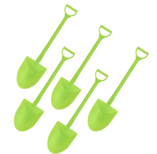 Miniatura 10 de Ouliget Cucharas con forma de pala, lindas cucharas de postre de plástico desechables, palas de cuchara de postre de helado, 100