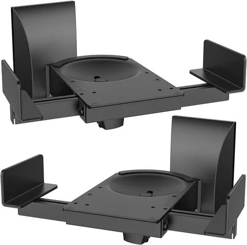 Miniatura 11 de WALI - Soporte de agarre lateral para montaje de bocinas, con inclinación y giro para bocinas de sonido envolvente SWM201, color negro