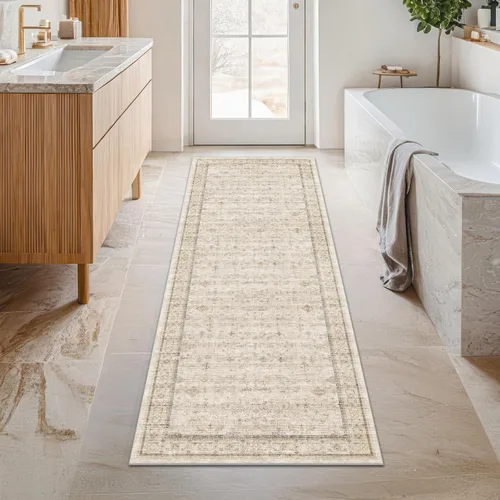 Miniatura 55 de Alfombra Boho Negra para Sala de Estar - Alfombra de Área Lavable de 10x14 Pies, Alfombras de Comedor para Debajo de la Mesa, Alfombra Suave de Pelo