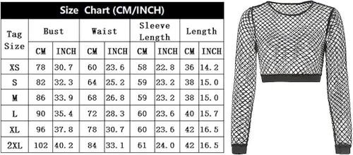 Miniatura 3 de Nihsatin - Blusa de manga larga, con malla de rejilla elástica, transparente