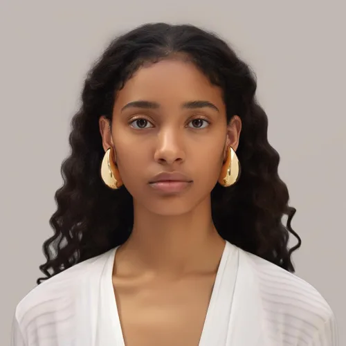 Miniatura 4 de Aretes de lágrima extra grandes, aretes de aro dorados gruesos para mujer, orejas sensibles, hipoalergénicos, de moda, joyería de gota de agua