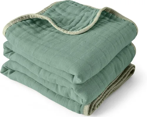 Miniatura 10 de ZPECC Manta de muselina para bebé más gruesa, 30x40 de algodón orgánico para recién nacido, colcha hipoalergénica para bebé, elementos esenciales