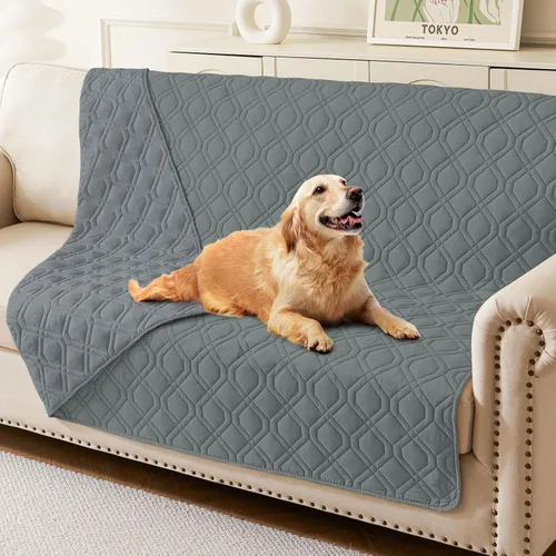 Miniatura 55 de hyha Manta impermeable para perros, manta reversible para cama de mascotas, funda suave para sofá/sillón lavable para perros, fundas impermeables