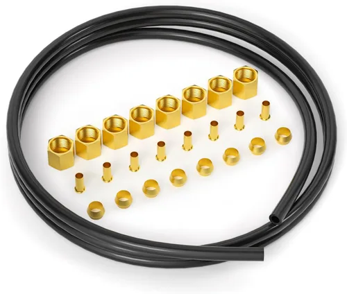 Miniatura 15 de GASHER Kit de tubo descargador de compresor de aire de 15 pulgadas, contiene casquillos de manga de 1/2 pulgada, inserto de compresión y tuerca