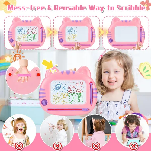 Miniatura 4 de Juguetes para niños pequeños, juguetes para niñas de 3 a 4 años, pizarra de dibujo magnética para niños pequeños de 3 años, juguetes educativos