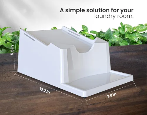 Miniatura 2 de TidyFriend - Paquete de 3 soportes para detergente líquido con bandeja de goteo y patas de agarre de goma, soporte para organización y Blanco