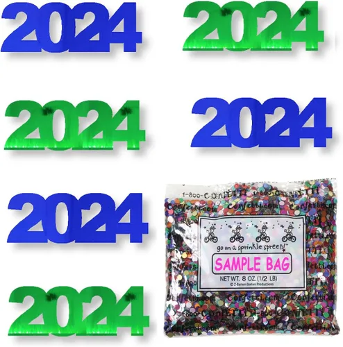Miniatura 23 de Confetti Year 2024 Negro, Azul Royal Combo - 2 bolsas de media onza (1 oz)