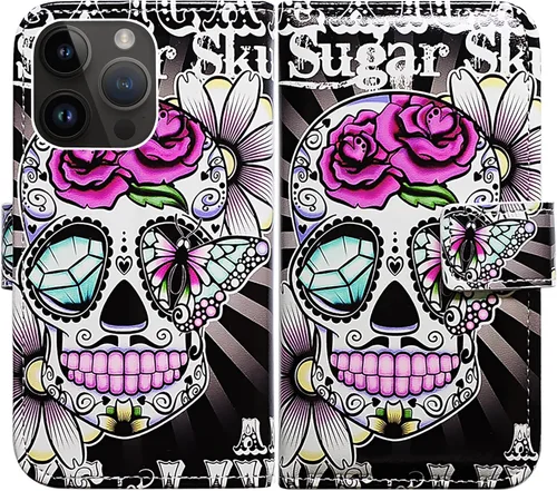 Miniatura 33 de Bcov Funda para iPhone 15 Pro Max, funda de piel con tapa y soporte para tarjeta y soporte para iPhone 15 Pro Max