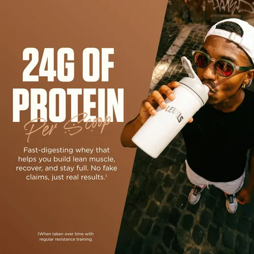 Miniatura 5 de Levels - Polvo de proteína de suero alimentado con pasto, sin artificiales, 24G de proteína, chocolate puro, 5 libras
