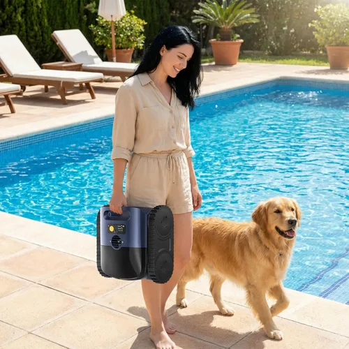 Miniatura 8 de Aspiradora de piscina para piscina enterrada y piscina sobre el suelo, limpiador de piscina inalámbrico con navegación inteligente, estacionamiento