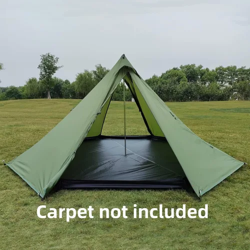 Miniatura 7 de Tienda de campaña para 2-4 personas, para 4 estaciones, ultraligera, fácil de montar, estilo Teepee caliente