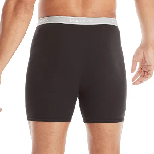 Miniatura 4 de Hanes Calzoncillos tipo bóxer para hombre, ropa interior de algodón suave y transpirable con cintura ComfortFlex, paquete múltiple