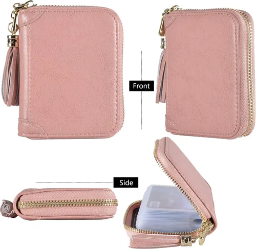 Miniatura 5 de Tarjetero de piel para tarjetas de crédito y carnet de identidad, con tecnología RFID, para mujer