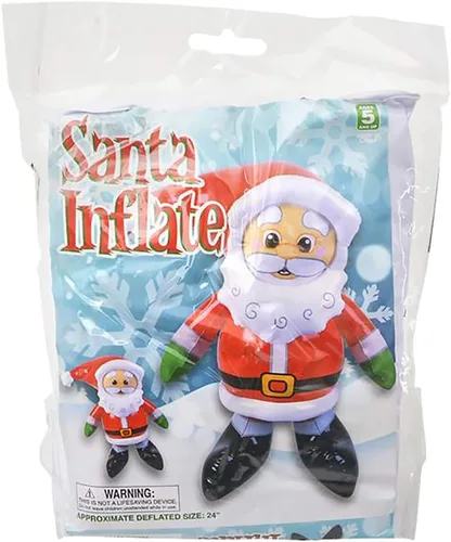 Miniatura 5 de The Dreidel Company Inflable de Papá Noel de Navidad, 24 pulgadas, 2 pies de alto, perfecto para exhibición al aire libre, reuniones, premios