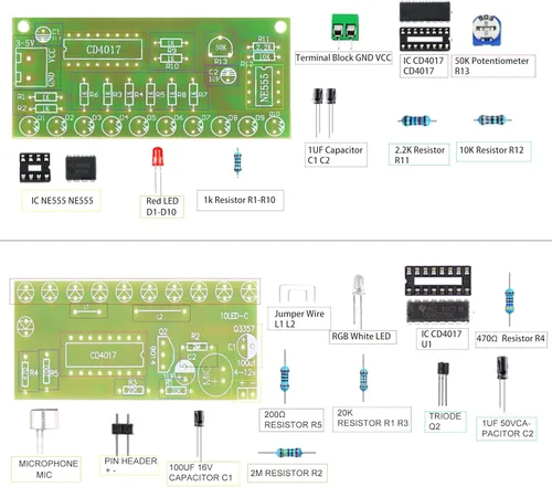 Miniatura 4 de Kit de práctica de soldadura, 5 proyectos electrónicos de bricolaje, kit de soldadura de bobina Tesla, kit de circuito enchufable para principiantes