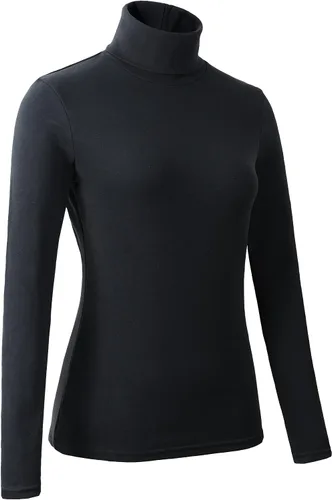 Miniatura 3 de suéter básico de cuello alto de algodón suave para mujer