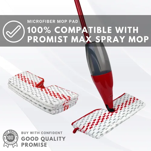 Miniatura 3 de Recambios de trapeador de microfibra lavables compatibles con Promist Max, cabezal de repuesto de almohadillas reutilizables (4)