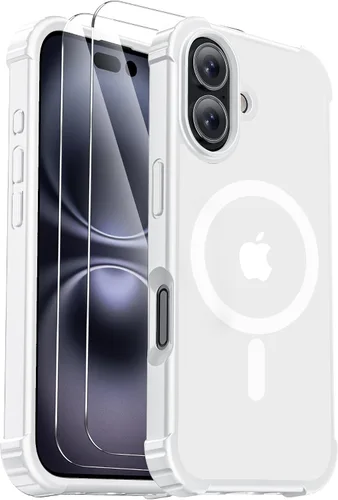 Miniatura 10 de Funda para iPhone Air [compatible con MagSafe] [2 protectores de pantalla] [prueba de caídas de grado militar] Funda magnética resistente
