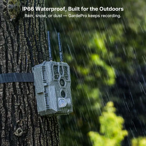 Miniatura 8 de GardePro Cámara de rastreo Bluetooth WiFi E8 2.0 (no celular), video 4K y fotografía de 64 MP, antenas duales, conexión estable, visualización