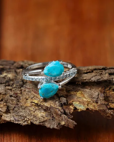 Miniatura 2 de YoTreasure Moonstone London Blue Topaz Rhodolite Garnet TourmalineTurquoise Swiss Blue Topaz 925 Sterling Silver Engagement Ring Jewelry