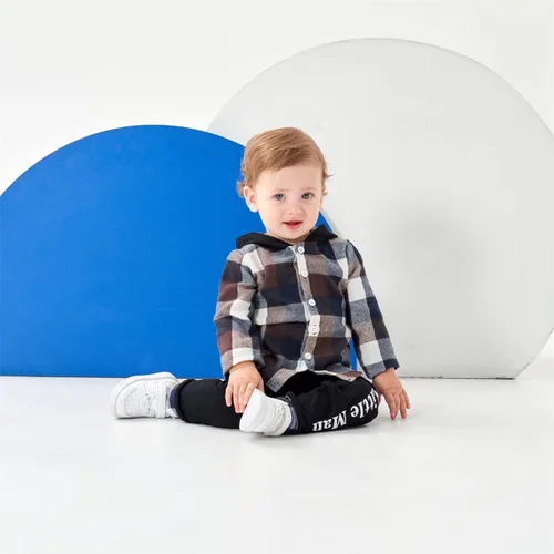 Miniatura 60 de Conjunto de ropa para bebés y niños pequeños, camisa con capucha y pantalones deportivos para otoño e invierno