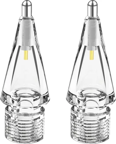 Miniatura 10 de Reemplazo de puntas de lápiz Apple para Apple Pencil de 2ª y 1ª generación, puntas de lápiz de metal transparentes, punta similar a un bolígrafo
