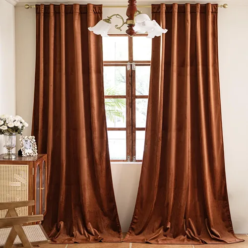Miniatura 17 de YOFUN Cortinas de terciopelo negro de 84 pulgadas de largo, con pestaña trasera, paneles de protección de privacidad