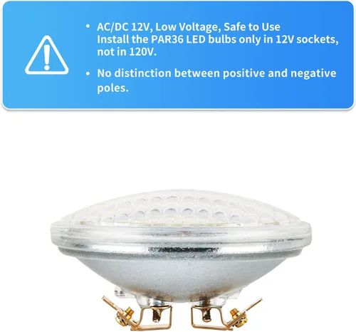 Miniatura 5 de Goehiaul PAR36 - Bombillas LED para paisaje, 6 W, 3000 K, blanco cálido, AC/DC12 V, 700 lúmenes, bombilla LED PAR36 equivalente a 36 W, luz LED PAR