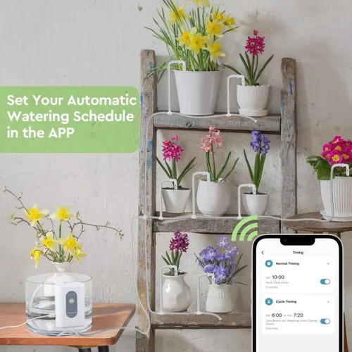 Miniatura 2 de Moistenland WIFI - Regadera automática para plantas, kit de riego por goteo automático para 15 plantas en maceta, modo de riego automático y manual