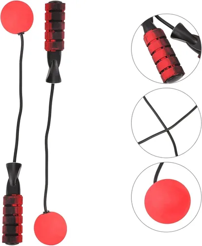 Miniatura 5 de Luxshiny Cordless Jump Rope with Weighted Balls Non-slip Handle Portable Skipping Rope for Fitness Adults Home Workout for Women and Men
