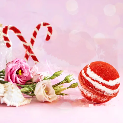 Miniatura 2 de Ivy & Bauble Bombas de baño hechas a mano con aroma de bastón de caramelo con anillo sorpresa, regalo de Navidad en el interior para mujer