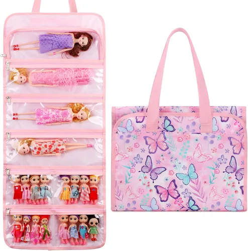 Miniatura 11 de Bolsa de Almacenamiento para Muñecas de Juguete, Estuche de Transporte Compatible con LOL Surprise Toys Dolls Omg, Organizador Colgante Bolsa