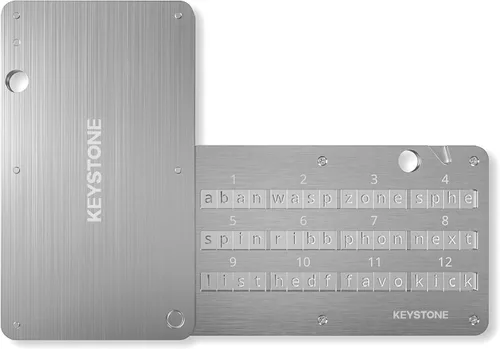 Miniatura 9 de KEYSTONE Almacenamiento de semillas criptográficas, cartera de metal con cápsula de acero criptográfico, respaldo de almacenamiento en frío