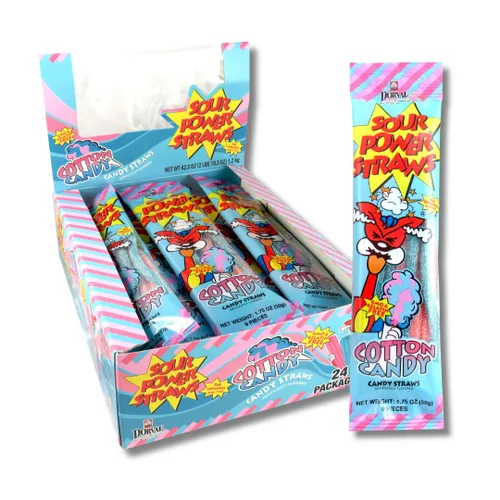 Miniatura 12 de Sour Power Premium Sorbetes de caramelo surtidos – Los caramelos de pajitas agrias originales desde 1985 – 50 g (Paquete de 6) – Vegano,
