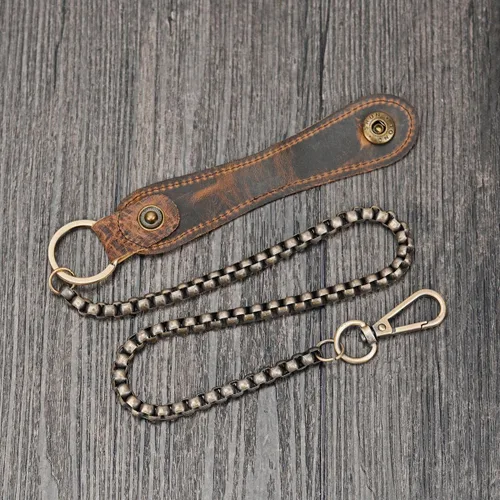 Miniatura 8 de LUUFAN Cartera larga de cuero genuino para hombre billetera plegable grabada