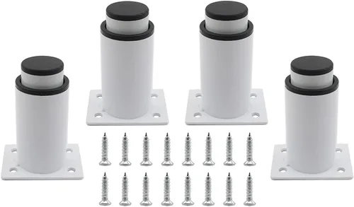 Paquete de 4 patas ajustables para muebles, patas de soporte de acero inoxidable, patas de repuesto resistentes para sofá, mueble de TV, sofá, mesa