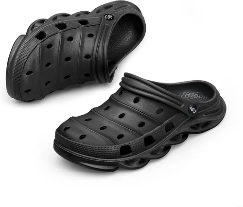 Miniatura 2 de KEMISANT Zuecos para hombre, unisex, sin cordones, para jardín, zapatos limpiadores, zapatos de trabajo en casa, acolchados, de apoyo