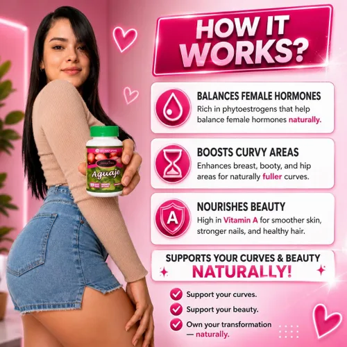 Miniatura 5 de Curvas naturales y equilibrio hormonal – Pastillas de Aguaje para mujeres por CurvyFruit – Soporte para glúteos, caderas y busto – 100 cápsulas