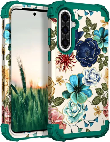 Miniatura 88 de Hocase Funda para Galaxy A37 5G, protección resistente a prueba de golpes, parachoques de goma de silicona suave+funda protectora híbrida