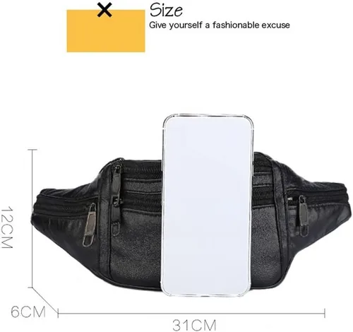 Miniatura 5 de Riñonera de piel, para hombres y mujeres, bolsa deportiva para viajes, caminar, correr, senderismo, ciclismo