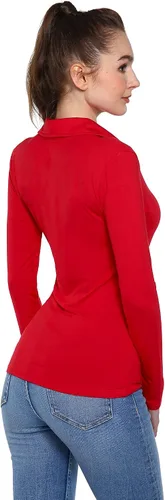 Miniatura 4 de AmélieBoutik Polo de manga larga con cuello en V para mujer