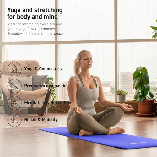 Miniatura 6 de MSPORTS Esterilla de yoga premium antideslizante gruesa – Esterilla de ejercicios extra cómoda para entrenamientos en casa, pilates, estiramiento
