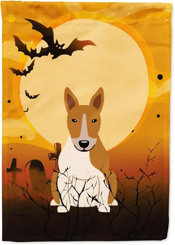 Miniatura 112 de Caroline's Treasures BB4307GF - Bandera de Halloween Airedale para jardín, bandera decorativa para patio exterior, obras de arte de patio, macizos